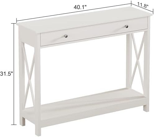 Treocho White Console Table - Image 2