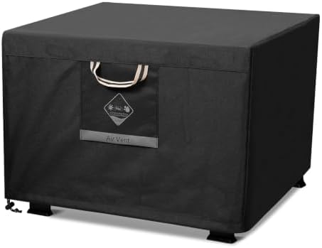 QH.HOME Fire Pit Cover Square 44", 600D Heavy Duty Fabric 100% Waterproof by QHHOME