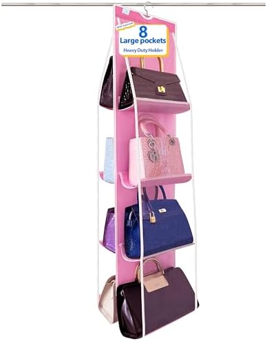 Purse Organizer for Closet, Heavy Duty Hanging Handbag Storage by Zebricolo