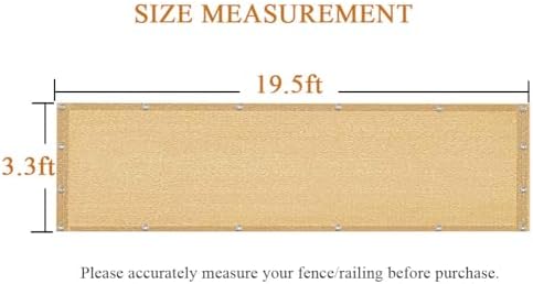 iCover 3.3x19.5ft Balcony Privacy Screen Fence, UV-Resistant Railing Fencing - Image 4