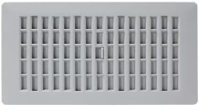 Decor Grates PL410-GY 4-Inch by 10-Inch Plastic Floor Register, Frost Grey - Image 2