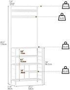 GiftGo Modern White Large 5-Tier Hall Tree Entryway Wooden Shoes Rack Shelf - Image 2
