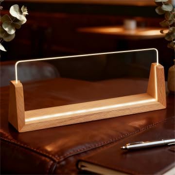 DIY Light Up Name Plate for Desk (7 Colors), Acrylic Name Plate Desk Decorations with 8 Markers
