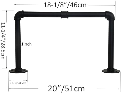 WEBI Clothing Rack Wall Mount, Heavy Duty Iron Garment Rack Bar, Retail Display - Image 3