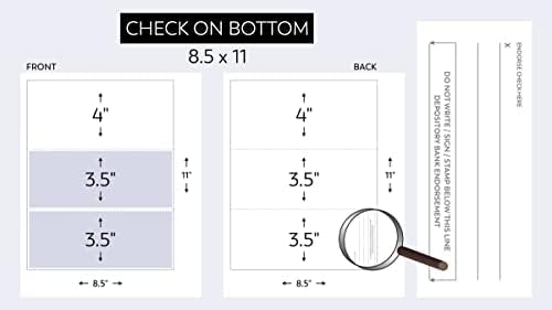 Compuchecks 2500 Blank Check On Bottom Stock Paper Compatible with QuickBooks and Versa Check (Gold Pinstripe) Print Easy Your Secure Computer Laser Checks for Business Payroll Or Personal Use