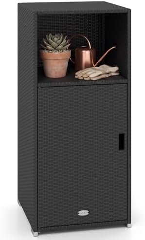 Tangkula Rattan Outdoor Storage Cabinet by TANGKULA
