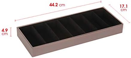 J JACKCUBE DESIGN 7 Slot Sunglasses Organizer, Leather Eyeglass Storage Tray Box - Image 6