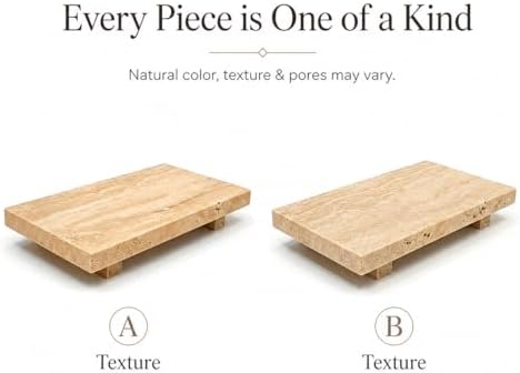 Travertine Vanity Riser for Soap & Perfume 9.84 in - Image 3