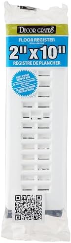 Decor Grates PL210-WH 2-Inch by 10-Inch Plastic Floor Register - Image 2