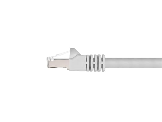 Monoprice Cat6A 7ft White Patch Cable Double Shielded 26AWG 10G Pure Bare - Image 2