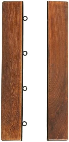 Bare Decor EZ-Floor End Trim Piece Interlocking Flooring in Solid Teak Wood by BareDecor