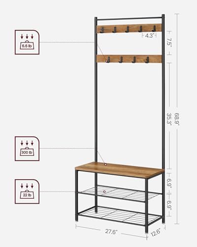 VASAGLE Coat Rack, Hall Tree - Image 5