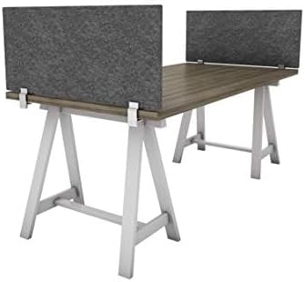 OBEX Panel Desk Mounted PET Privacy Screen, 24" x 42", Shadow