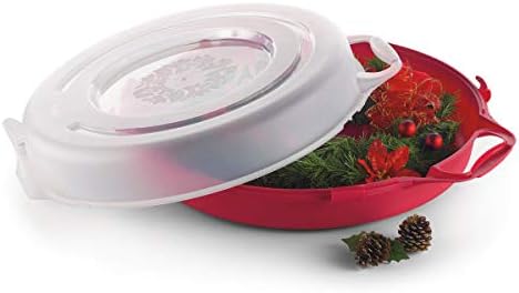 HOMZ Holiday Storage 24" Clear Plastic Wreath Container, 3 Pack - Image 4
