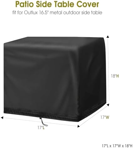 Patio Table Cover End Table Cover-17"L x 17"W x 18"H - Image 2