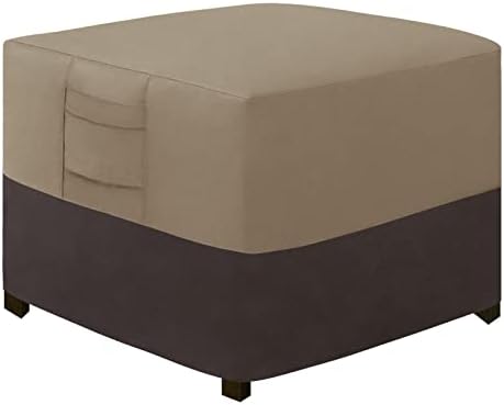 Easy-Going Heavy Duty Outdoor Ottoman Cover, Camel/Dark Brown by Easy-Going