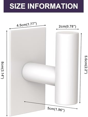 VAEHOLD Wall Towel Hooks, Heavy Duty Sticky Holder Waterproof Towel Hooks - Image 4