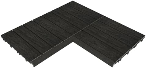 NewTechWood 1 in. x 1 ft. Quick Deck Composite Deck Tile Inside Corner Trim by NewTechWood