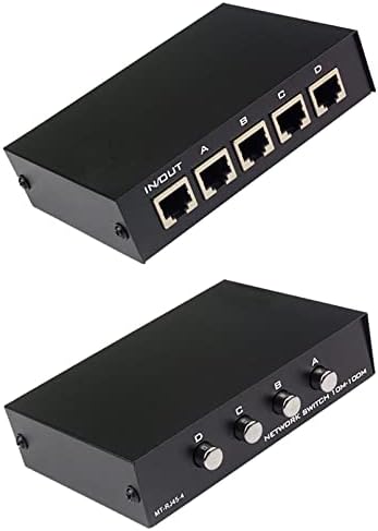 Toptekits 4 Port Way 8P8C RJ45 Network Ethernet Splitter Manual ABCD Sharing - Image 5