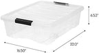 IRIS USA 2-Pack 27 Quart Storage Bins - Image 2