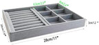 Gray Velvet Stackable Organizer Premium Quality Stackable Tray - Image 5