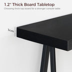 MAHANCRIS Console Table, Extra Long 2-Tier Sofa Table Behind Couch, X-Shaped - Image 5