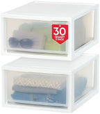 IRIS USA 2-Pack 30 Qt. Stacking Drawer Organizer by IRISUSA