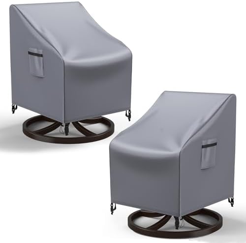 Mrrihand Outdoor Swivel Lounge Chair Cover Waterproof, 2 Pack Heavy Duty Patio by Mrrihand