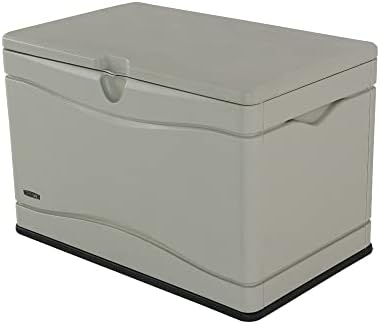 LIFETIME 60059 Black Bottom & Desert Sides and Lid Outdoor Storage Box-80 Gal by Lifetime
