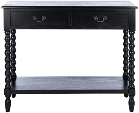 SAFAVIEH Athena 2-Drawer Wood Console Entryway Table, 35.5" Black CNS5702B by Unknown