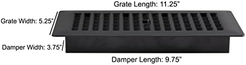 Decor Grates PL410-BLK 4-Inch by 10-Inch Plastic Floor Register - Image 5
