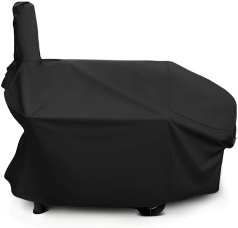 i COVER 66 Inch Offset Smoker Cover, 600D Pellet Grill Cover, Heavy Duty BBQ by iCOVER