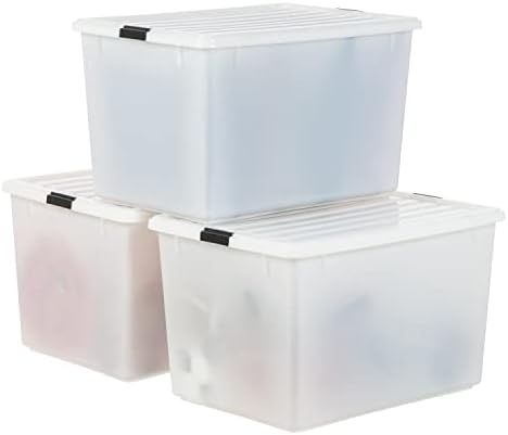 IRIS USA 3-Pack 144 Qt Stackable Storage Bins by IRISUSA