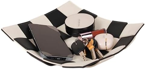 Valet Tray for Men Leather Key Tray for Entryway Table Bedside Nightstand by Unknown