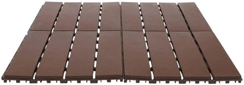 12"x12" Interlocking Deck Tiles, Modern Plastic Wood Outdoor Flooring Tiles - Image 7