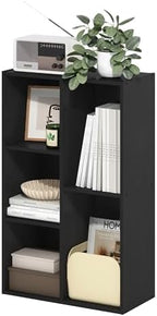 Furinno LUDER Book Shelf, 5-Cube Bookshelf, Reversible Bookcase, 9.4 x 19.5 x by Furinno-FitsYourSpaceFitsYourBudget