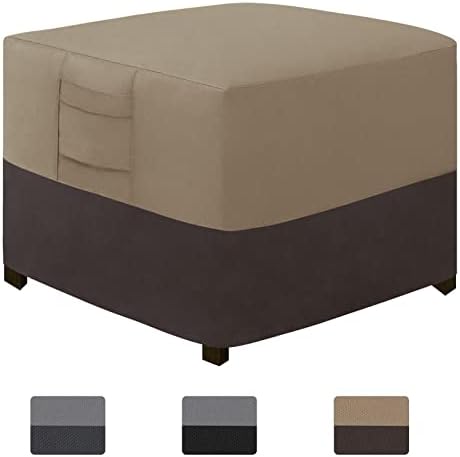 Easy-Going Heavy Duty Outdoor Ottoman Cover, Camel/Dark Brown by Easy-Going