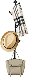 MyGift Wall Mounted Matte Black Metal 6-Hook Entryway Coat Hanger and Hat Tree by MyGiftHome