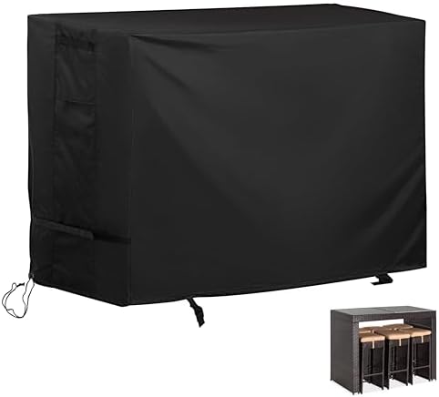 Patio High Top Dining Set Cover, Outdoor Bar Height Table and Chairs Cover by Unknown