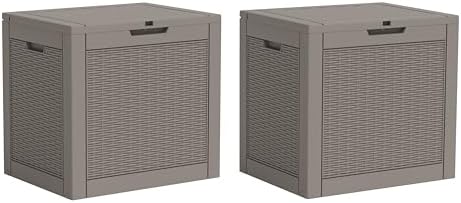Outdoor Storage Box Waterproof, 32 Gallon Deck Box by WTFGO
