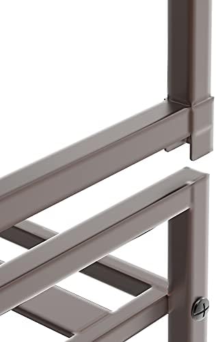 Simple Houseware 3-Tier Stackable Metal Panel Shoe Rack - Image 6