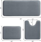 HUXMEYSON 3-Piece Memory Foam Bathroom Rug Set - Image 2