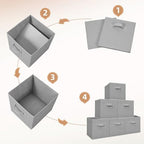 STORAGE MANIAC Storage Cubes, 11 Inch 10 Pack Collapsible Fabric Shelf Bins - Image 6