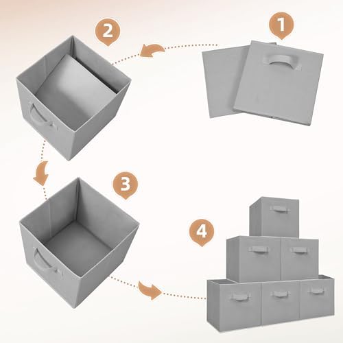 STORAGE MANIAC Storage Cubes, 11 Inch 10 Pack Collapsible Fabric Shelf Bins - Image 6