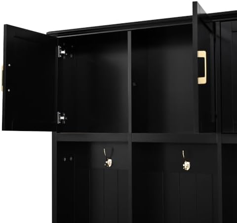 Quarte Hall Tree with Bench, Enclosed Storage, 4 Hooks - Image 4