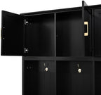 Quarte Hall Tree with Bench, Enclosed Storage, 4 Hooks - Image 4