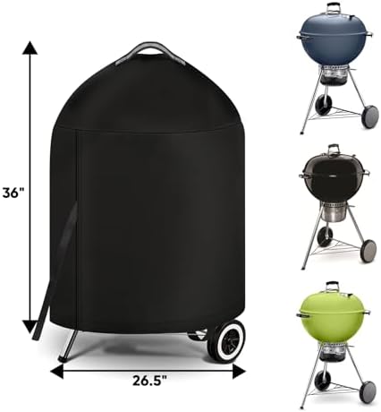 iCOVER Grill Cover for Weber 22 Inch Charcoal Kettle- Heavy Duty Waterproof BBQ - Image 6