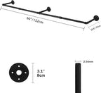 Oroonoko 60" Wall Mounted Clothes Rack, Closet Rods - Image 2