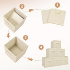 STORAGE MANIAC Storage Cubes, 11 Inch 8 Pack Collapsible Fabric Shelf Bins - Image 6