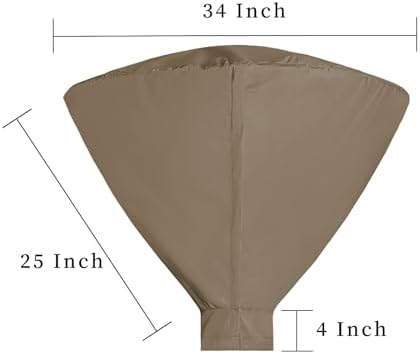 Easy-Going Patio Heater Head Cover, Outdoor Round 35"D Heater Cover - Image 2